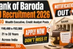 Bank of Baroda Recruitment 2026, BOB SO Recruitment, Bank Jobs 2026, Wealth Executive Vacancy, Credit Analyst Jobs